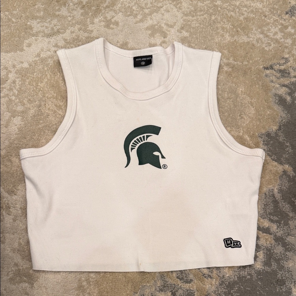 Hype and Vice Michigan State Cut Off Tank size small - Picture 3 of 9
